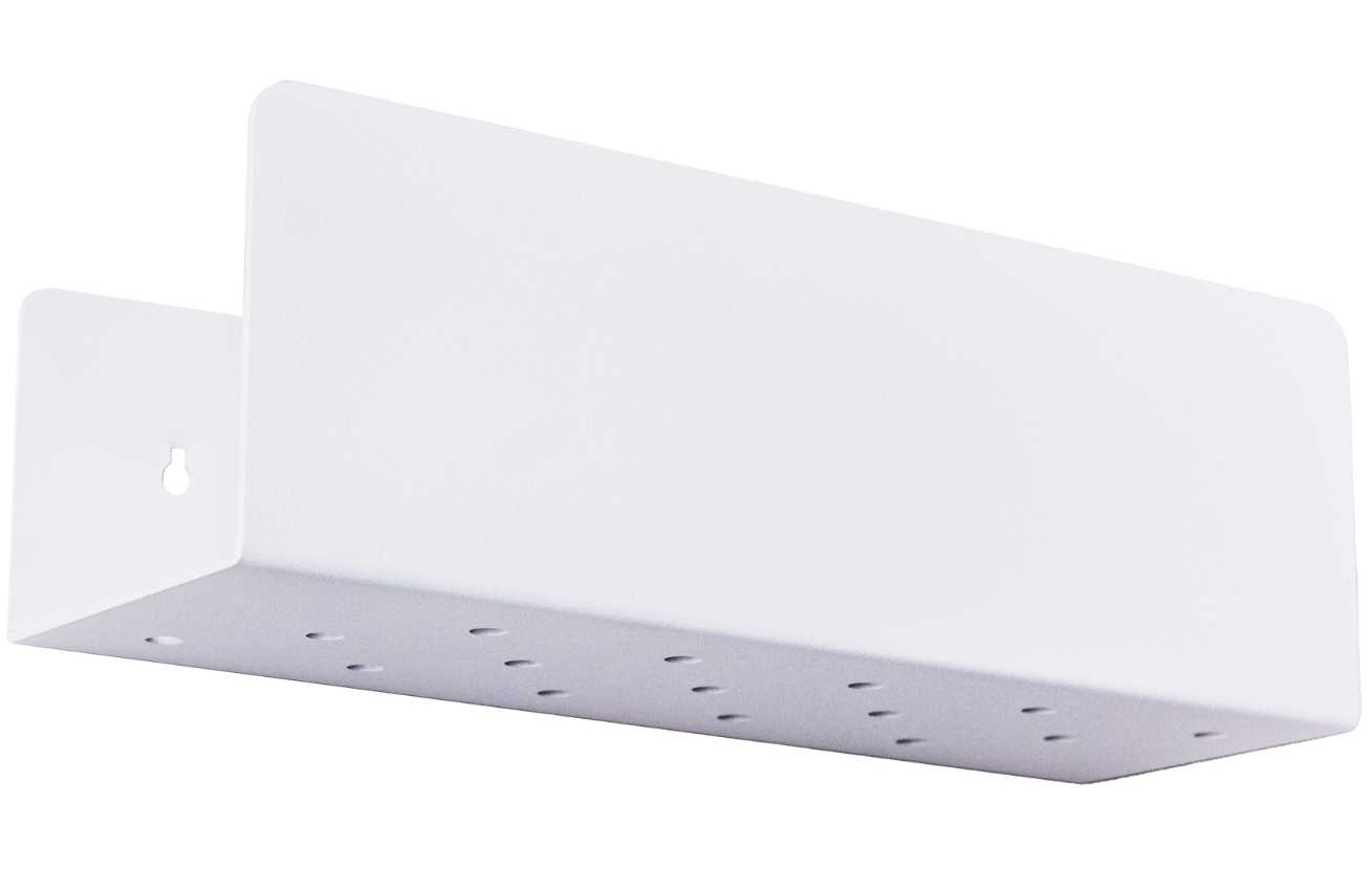 Nordic Design Bílá kovová nástěnná police Londien 30 cm