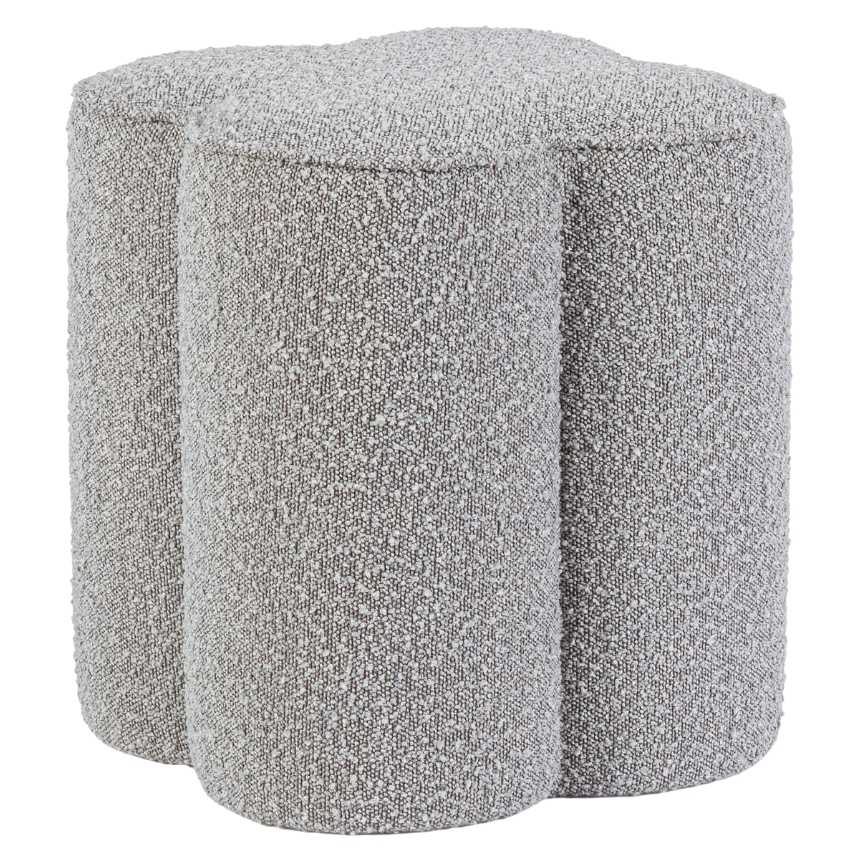 Šedý bouclé taburet Bizzotto Cointa 40 x 40 cm