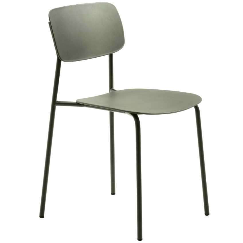Zelená kovová jídelní židle Unique Furniture Kirkland
