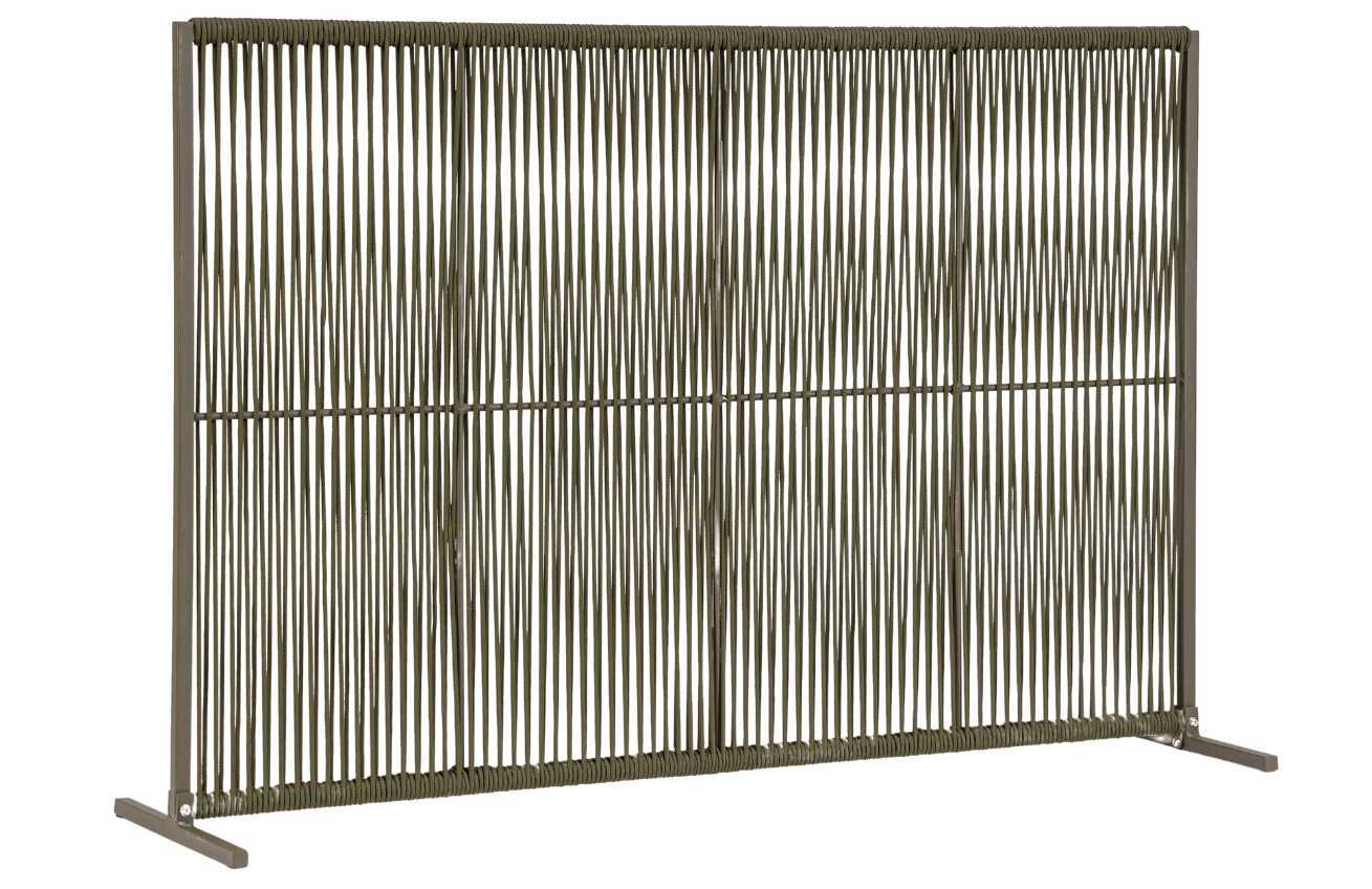 Zelený paraván Bizzotto Paxson s výpletem 120 x 180 cm
