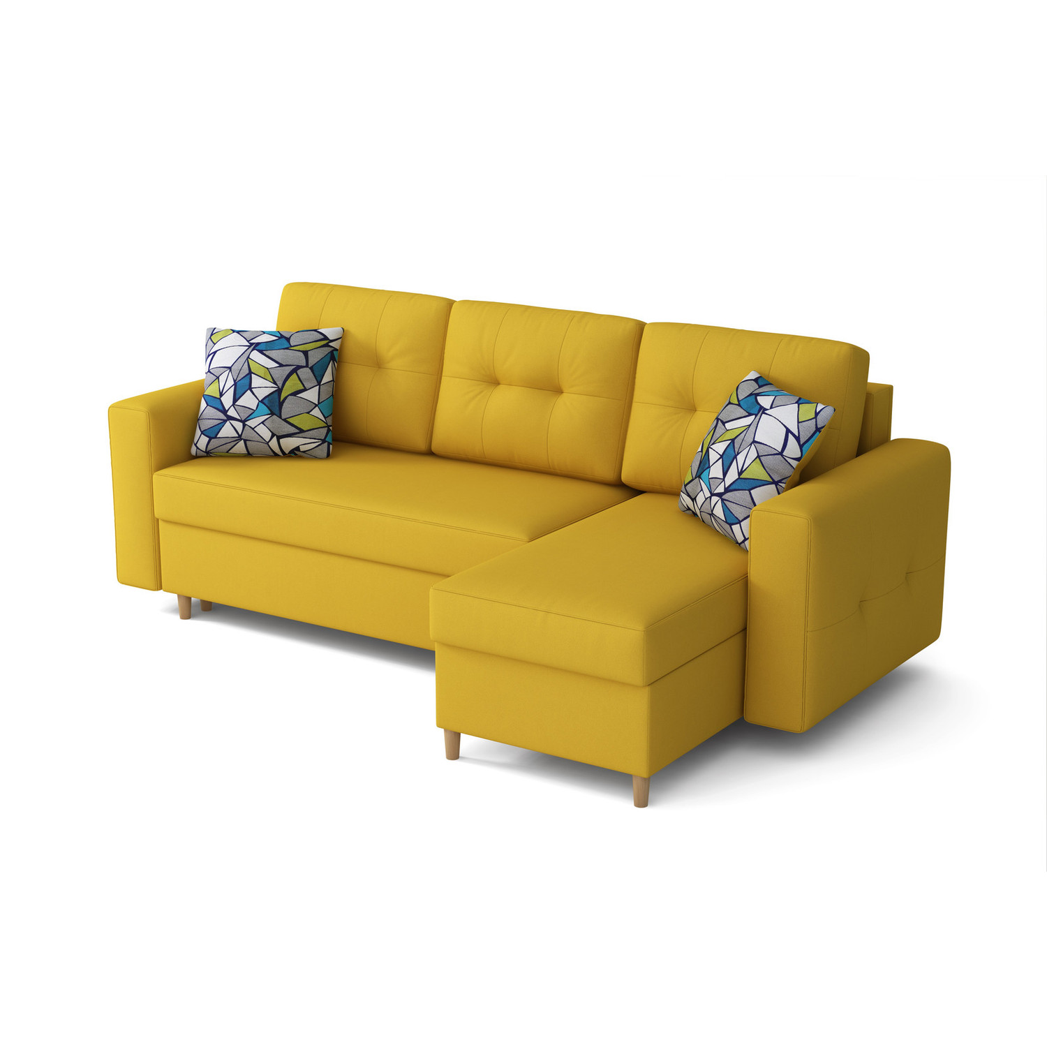 Rohová rozkládací sedací souprava SCANDI Pravá