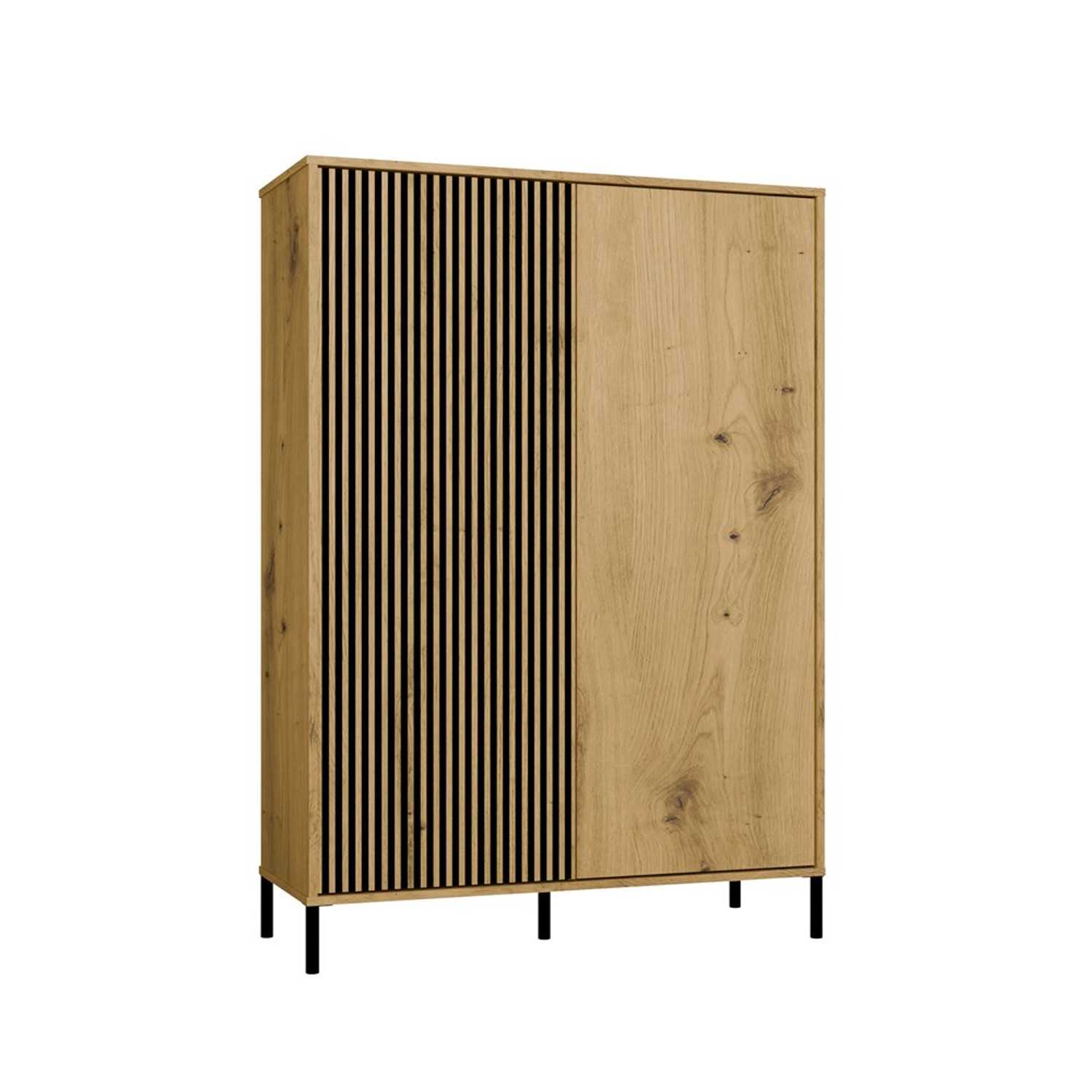 Policový regál KAMARO 2DD SLIM/hladký - dub artisan