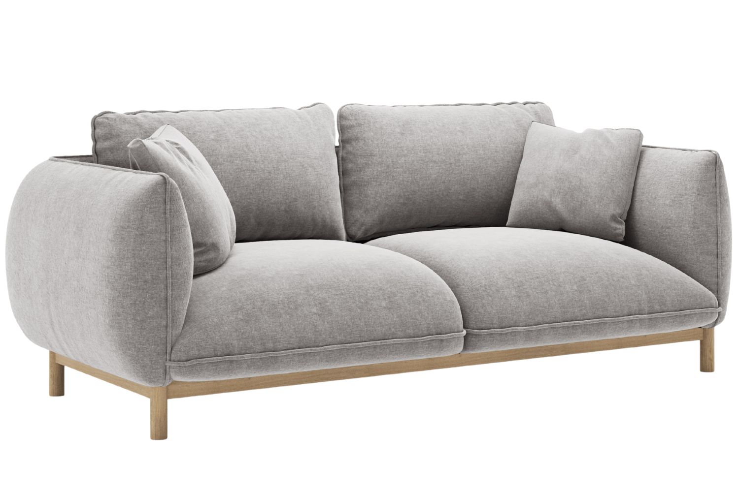 Micadoni Světle šedá dvoumístná pohovka Ada 178 cm