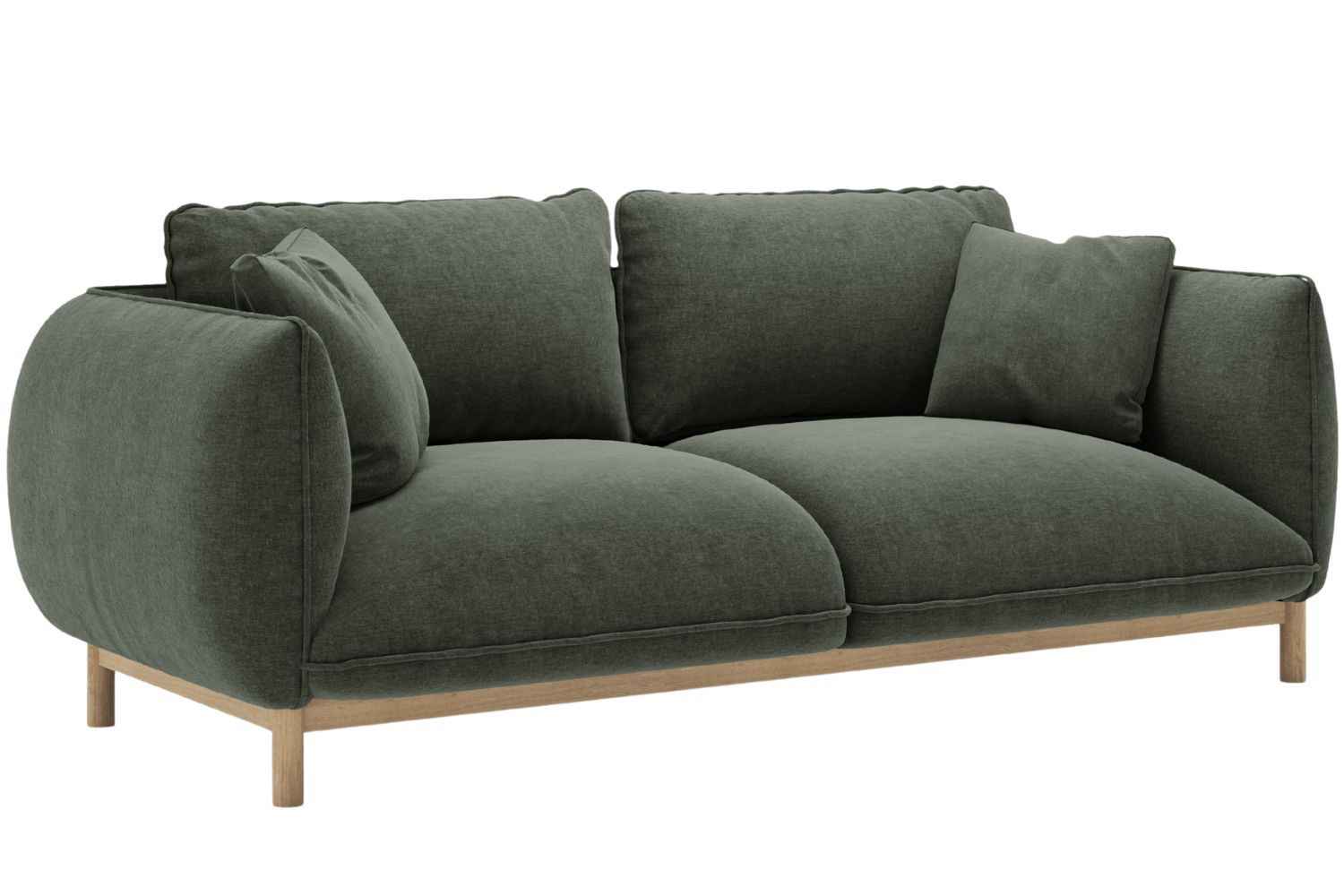 Micadoni Zelená dvoumístná pohovka Ada 178 cm