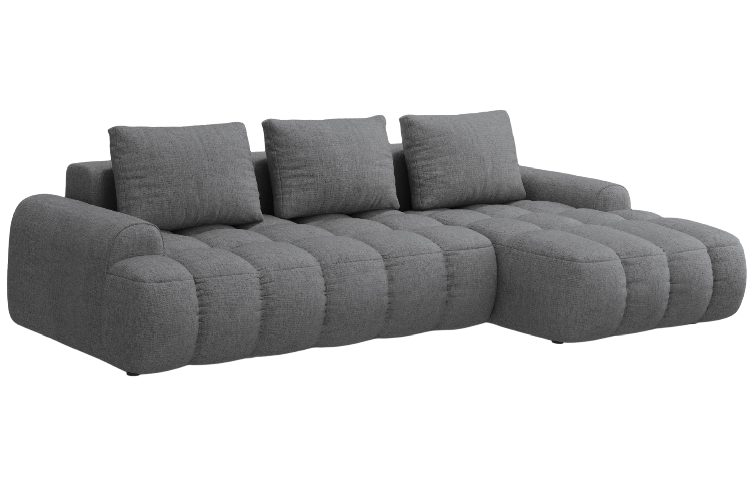 Cosmopolitan Design Šedá rozkládací pohovka Linz 275 cm