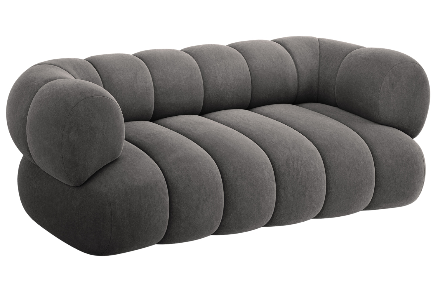 Cosmopolitan Design Šedá sametová dvoumístná pohovka Koge 180 cm